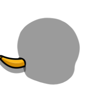 Rainbow Banana Charm Earring